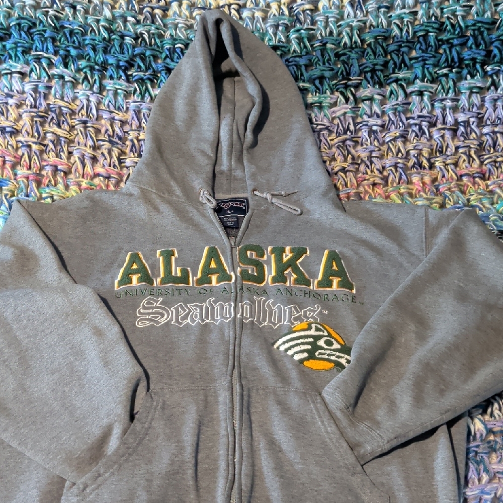 Jansport Gray Zip-Up Hoodie - Picture 1 of 6
